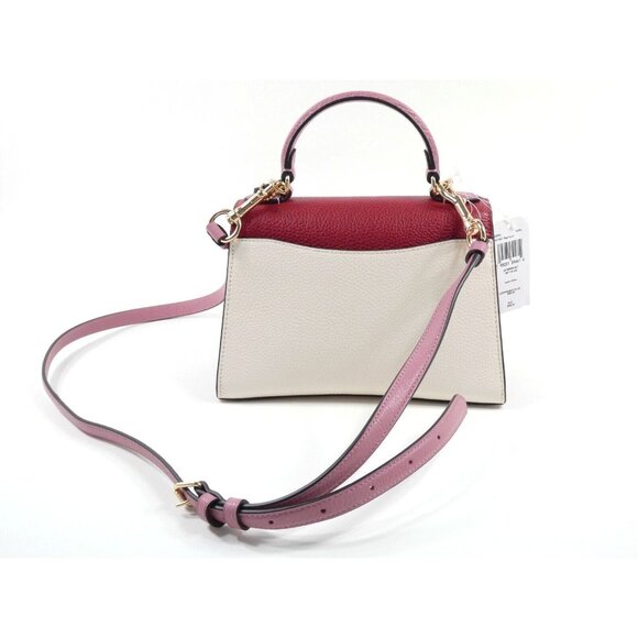 Coach 1941 Red Multi Colorblock Pepper Satchel NWT C6993 - Picture 2 of 5